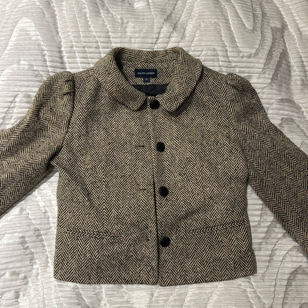 Ralph Lauren girls herringbone coat